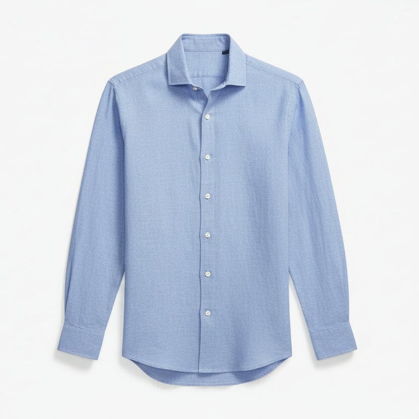 Leinenhemd, maßgeschneiderte Passform Stiladel Blau Weiß S 