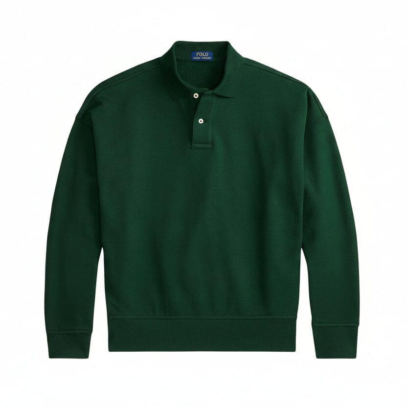 Logo Kragen-Sweatshirt Stiladel Kiefergrün S 