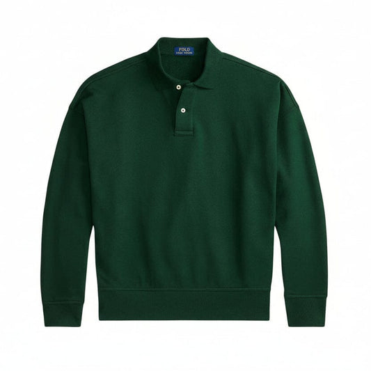 Logo Kragen-Sweatshirt Stiladel Kiefergrün S 