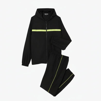 Logo Stripe Tennis-Trainingsanzug Stiladel Schwarz S 