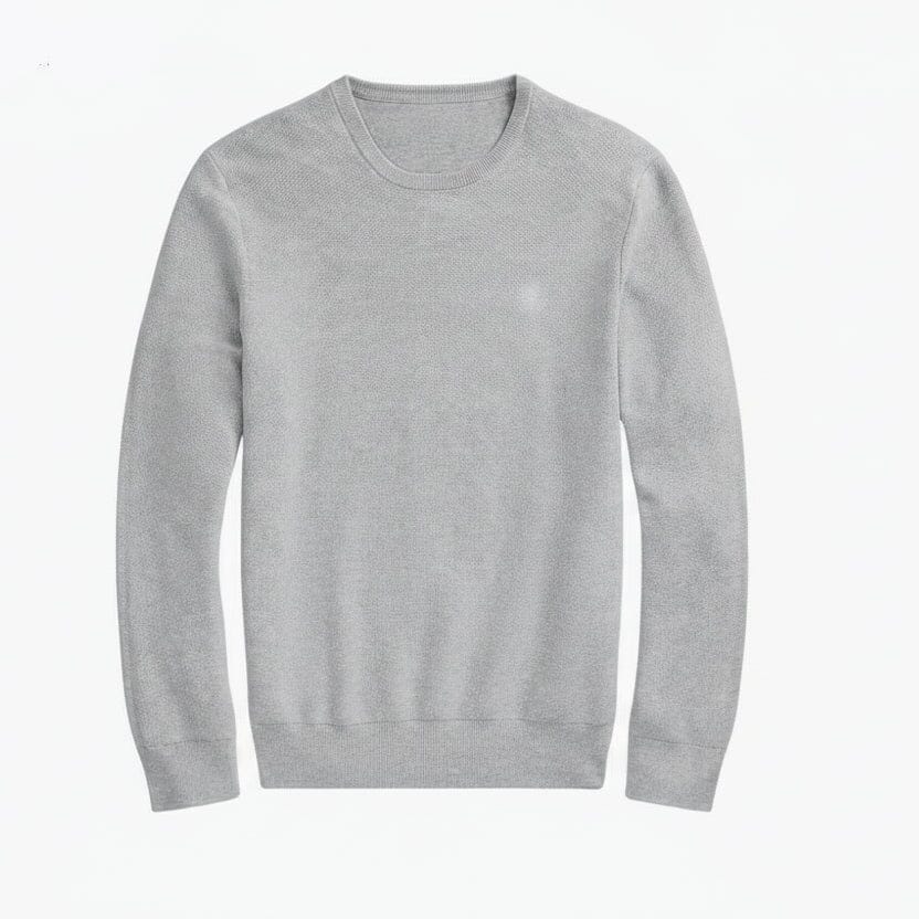 Mesh-Strick-Baumwollpullover mit Rundhalsausschnitt Stiladel 