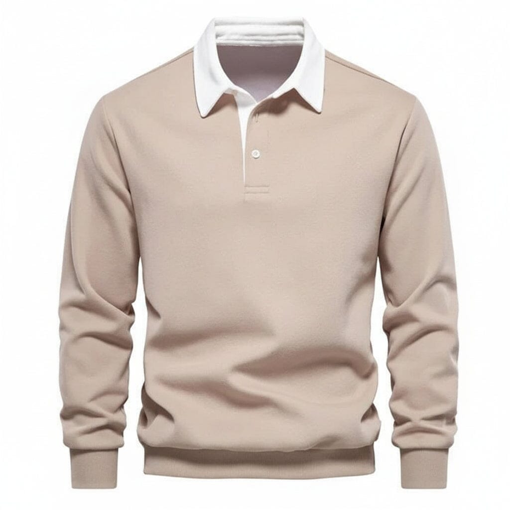 Modern Polo Sweatshirt - Räumungsverkauf Stiladel Beige S 