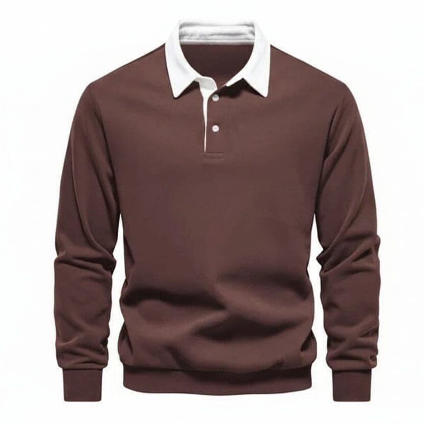 Modern Polo Sweatshirt - Räumungsverkauf Stiladel Braun S 