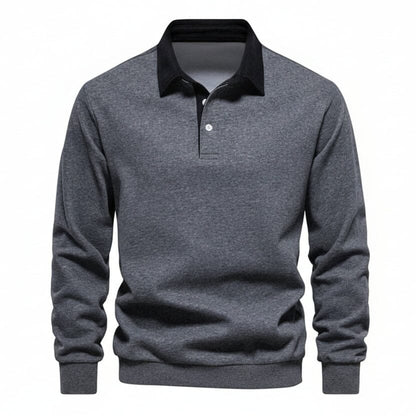 Modern Polo Sweatshirt - Räumungsverkauf Stiladel Dunkelgrau S 