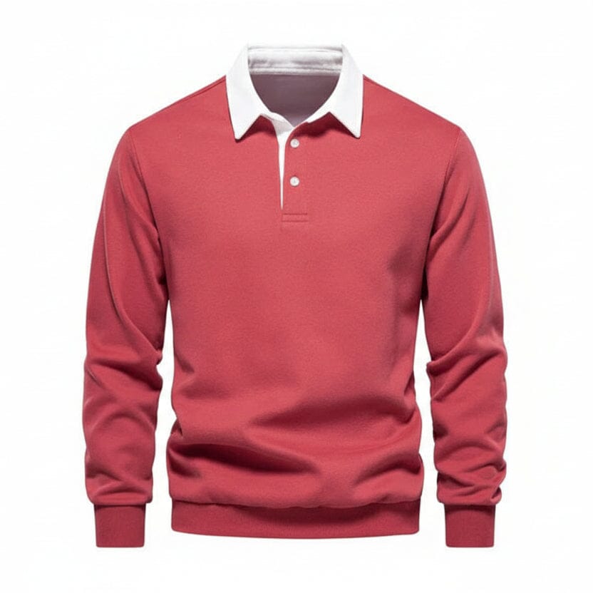 Modern Polo Sweatshirt - Räumungsverkauf Stiladel Rot S 