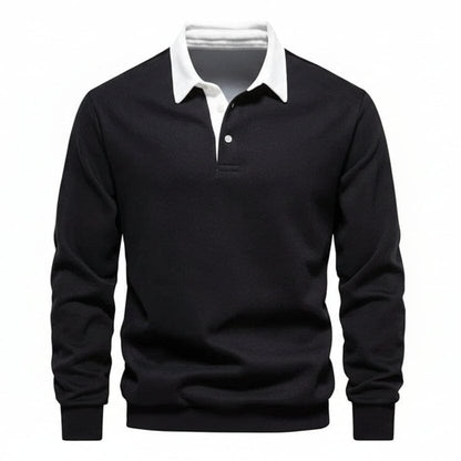 Modern Polo Sweatshirt - Räumungsverkauf Stiladel Schwarz S 