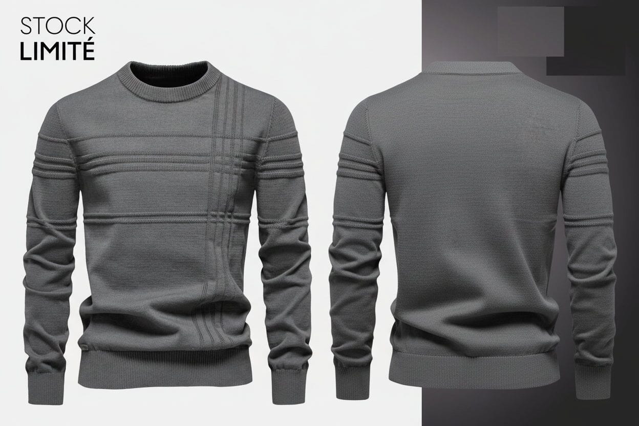 Modern Rundhals-Strick Stiladel 