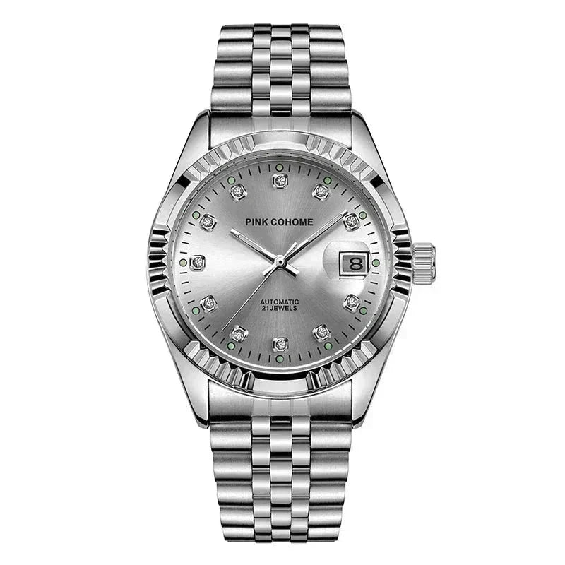 Pink Cohome Automatic Stiladel Silberweiß 