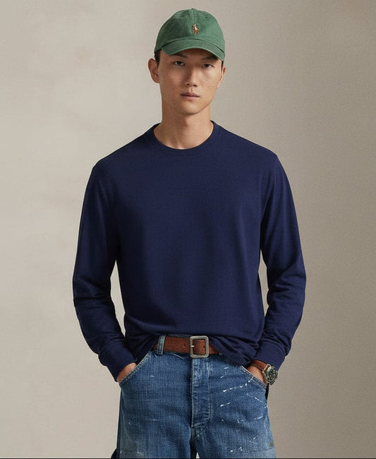 Polo Bear Jersey T-Shirt in klassischer Passform Stiladel Newport Navy/Hudson Valley S 