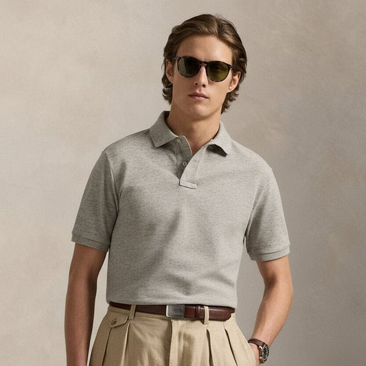 Polohemd mit klassischer Passform und Mesh-Einsatz Stiladel 