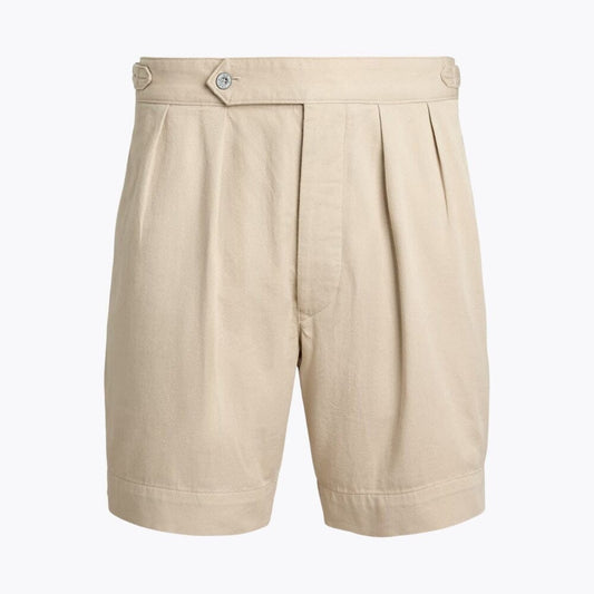 Relaxed Fit Plissee-Twill-Shorts Stiladel Khaki 28 