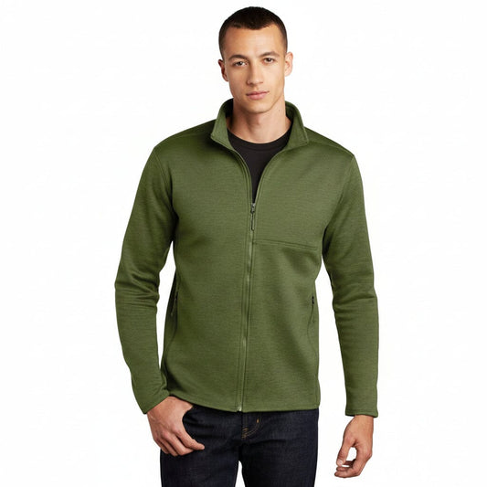 Skyline Fleecejacke mit durchgehendem Reißverschluss Stiladel Vierblättriges Klee-Heide S 