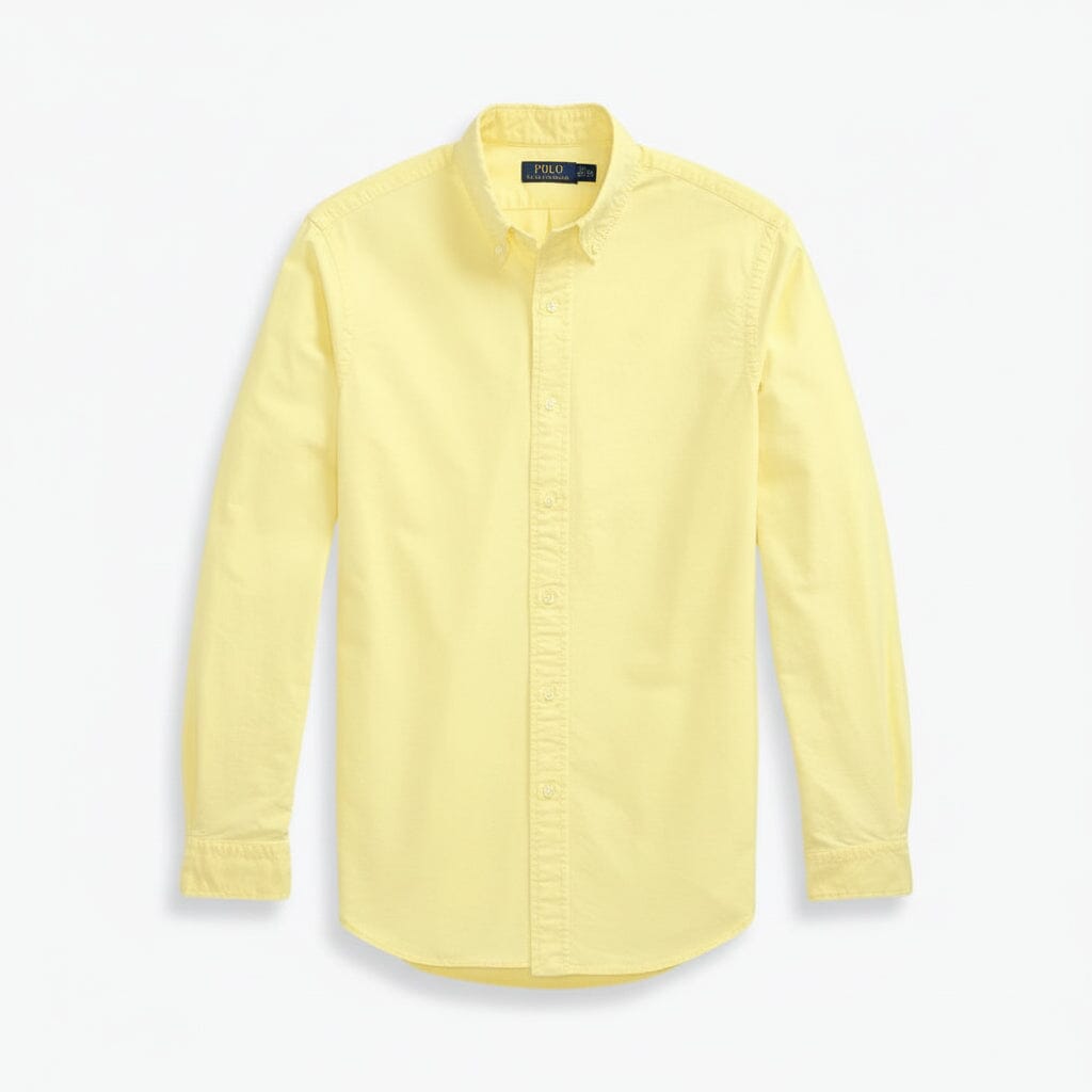 Slim Fit, stückgefärbtes Oxford-Hemd Stiladel Gelb S 