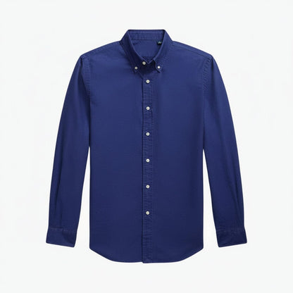 Slim Fit, stückgefärbtes Oxford-Hemd Stiladel Süßwasser S 