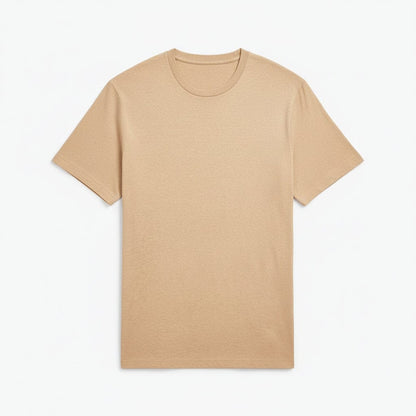 Soft Cotton Rundhals-T-Shirt Stiladel Kamel S 