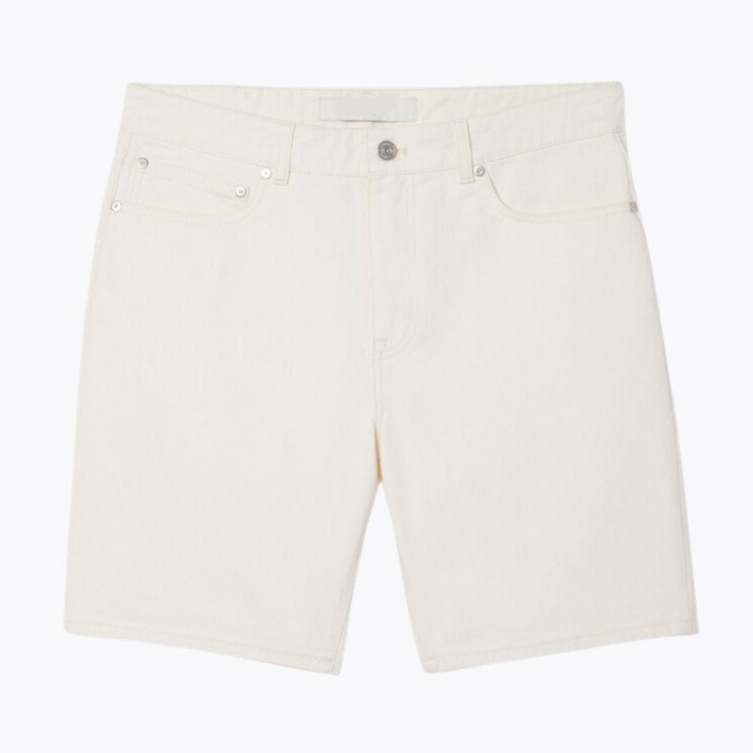 Straight Fit Denim Bermuda-Shorts Stiladel Weiß S 