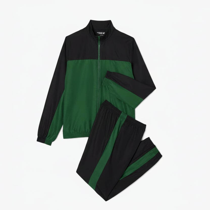 Tennis bedruckter Trainingsanzug Stiladel Grün / Schwarz / Hellblau S 