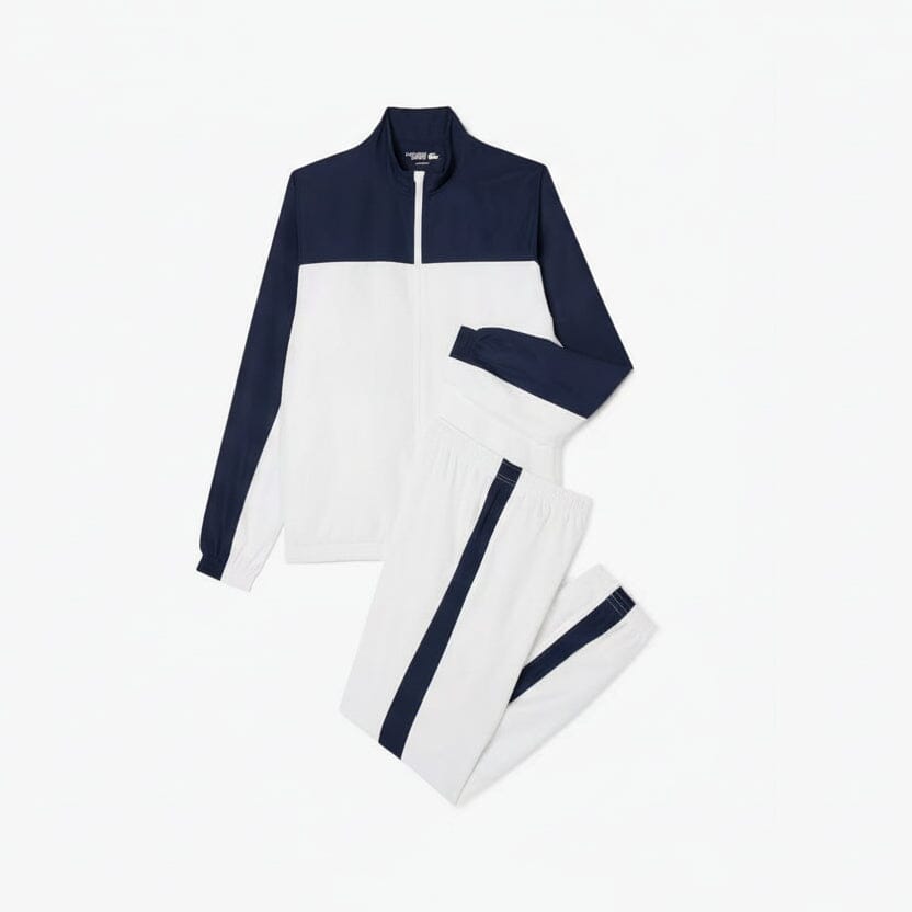 Tennis bedruckter Trainingsanzug Stiladel Weiß / Marineblau / Rot S 