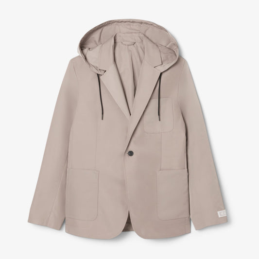 Twill Blazer mit Kapuze Stiladel Grau S 