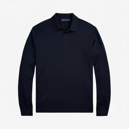 Wollpullover mit Polokragen Stiladel Marineblau S 