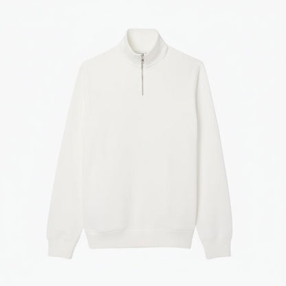 Zip-Up High Neck Sweatshirt Stiladel Weiß S 