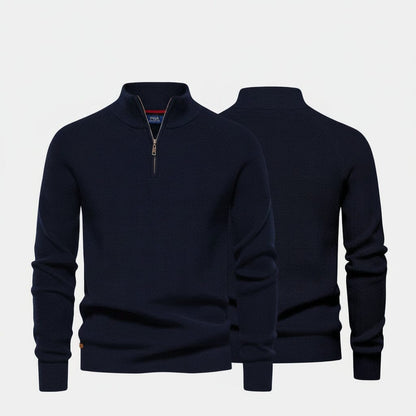 Zopfmuster-Wollstrickpullover Stiladel Blau S 