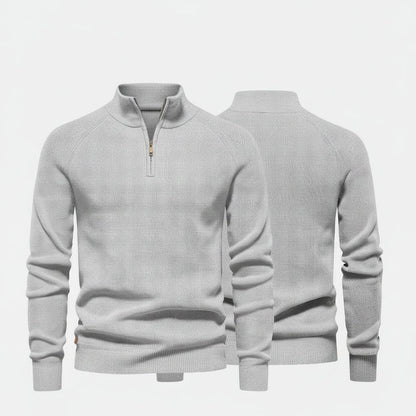 Zopfmuster-Wollstrickpullover Stiladel Grau S 